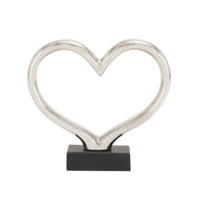 Image showing  Silver Ceramic Contemporary Sculpture, Abstract, 12 in. x 13 in. x 3 in.