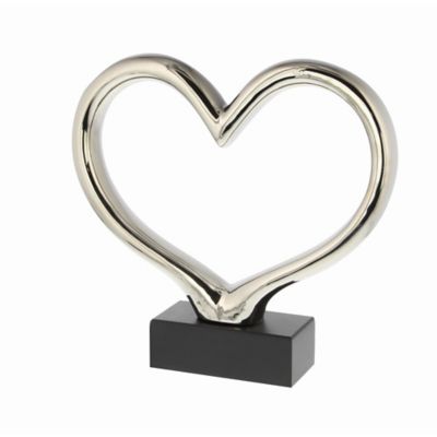 Image showing  Silver Ceramic Contemporary Sculpture, Abstract, 12 in. x 13 in. x 3 in.