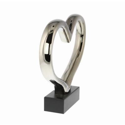 Image showing  Silver Ceramic Contemporary Sculpture, Abstract, 12 in. x 13 in. x 3 in.