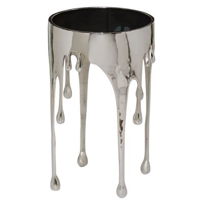 Image showing  Silver Contemporary Aluminum Accent Table, 24 in. x 16 in.