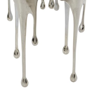 Image showing  Silver Contemporary Aluminum Accent Table, 24 in. x 16 in.