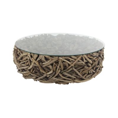 Image showing  Brown Driftwood Natural Coffee Table, 16 in. x 48 in. x 48 in.