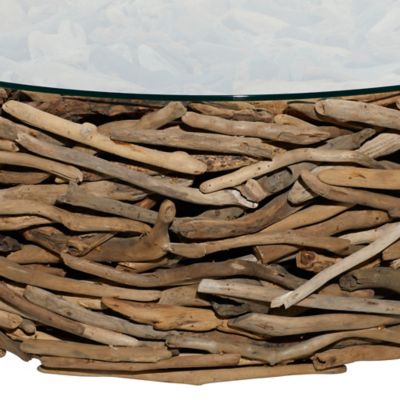 Image showing  Brown Driftwood Natural Coffee Table, 16 in. x 48 in. x 48 in.