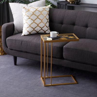 Harper & Willow Metal Contemporary Accent Table, Gold