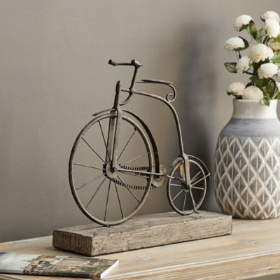 Harper & Willow Metal Vintage Bicycle Sculpture, 14 in. x 16 in. x 5 in., Black