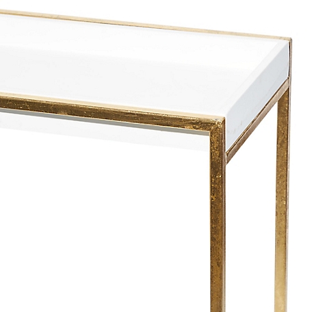 Harper & Willow White Metal Contemporary Console Tables, 38 in., 40 in., 2 pc.