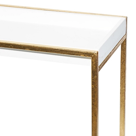 Harper & Willow White Metal Contemporary Console Tables, 38 in., 40 in., 2 pc.