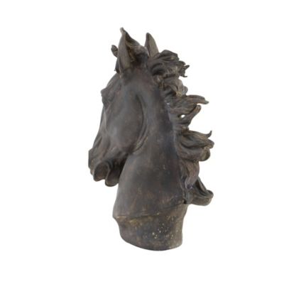 Image showing  Polystone Traditional Horse Sculpture, 25 in. x 22 in. x 7 in., Brown