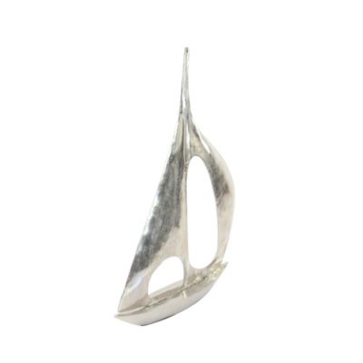 Image showing  Aluminum Coastal Sailboat Sculpture, 37 in. x 28 in. x 6 in., Silver