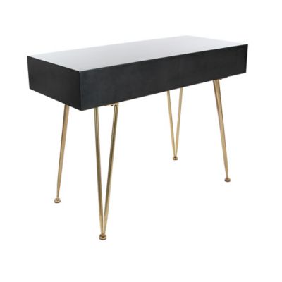 Image showing  Black Modern Wood Console Table, 31 in. x 42 in.