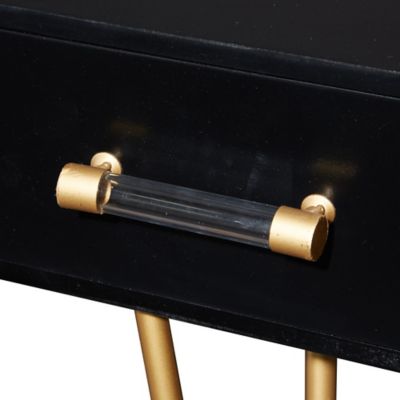 Image showing  Black Modern Wood Console Table, 31 in. x 42 in.