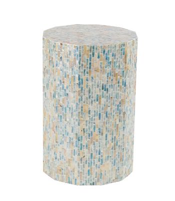 Image showing  Multi Mussel Shells and Wood Contemporary Accent Table