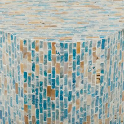 Image showing  Multi Mussel Shells and Wood Contemporary Accent Table