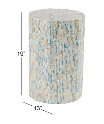 Image showing  Multi Mussel Shells and Wood Contemporary Accent Table