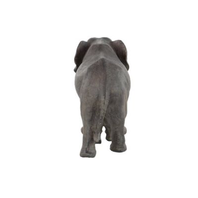 Image showing  Polystone Elephant Sculpture, 13 in. x 20 in. x 7 in., Dark Gray