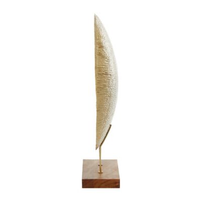 Image showing  Metal Contemporary Geometric Sculpture, 27 in. x 22 in. x 6 in., Gold