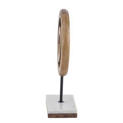 Image showing  Brown Mango Wood Modern Sculpture, Abstract, 13 in. x 9 in. x 4 in.