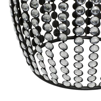 Image showing  Iron and Wood Glam Accent Table, Black