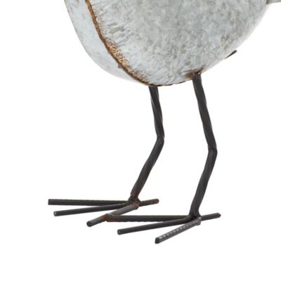Image showing  Metal Bird Sculptures, 12 in., 13 in., Gray, 2 pc.