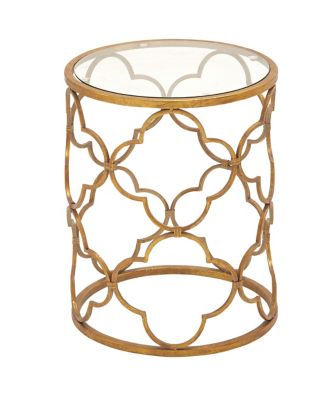 Image showing  Gold Contemporary Metal Accent Table, 20 in. x 16 in.
