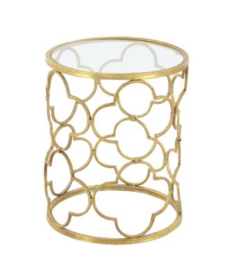 Image showing  Gold Contemporary Metal Accent Table, 20 in. x 16 in.