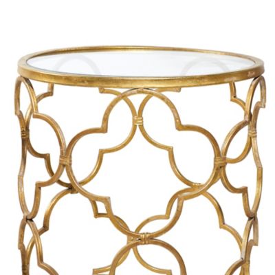 Image showing  Gold Contemporary Metal Accent Table, 20 in. x 16 in.