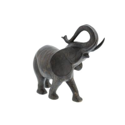 Image showing  Polystone Elephant Sculpture, 10 in. x 12 in. x 3 in., Gray