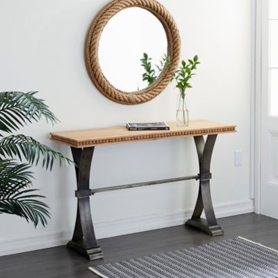 Harper & Willow Brown Industrial Wood Console Table, 31 in. x 51 in.