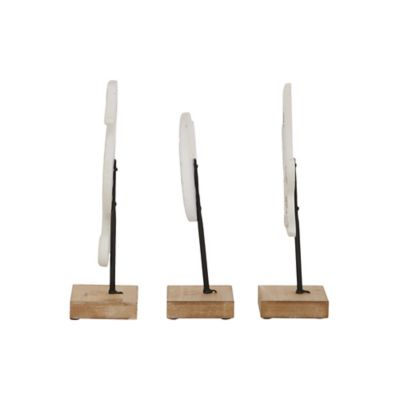 Image showing  Plastic Coastal Sea Animal Sculptures, 13.25 in., 13.25 in., 13 in., White, 3 pc.