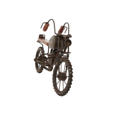Image showing  Metal Motorcycle Sculpture, 16 in. x 4 in. x 10 in., Black