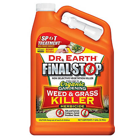 Dr. Earth 1 gal. Final Stop Weed and Grass Killer Spray, Ready to Covers Use 480 sq. ft.