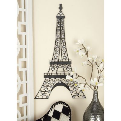 Harper & Willow Black Metal Glam Wall Decor, 18 in. x 1 in. x 32 in., 2.63 lb.