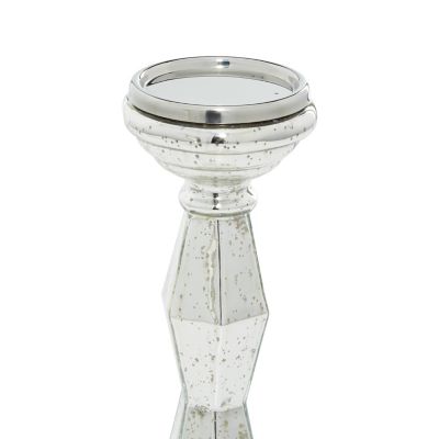 Image showing  Silver Glass Glam Candle Holders, 14 in., 18 in., 2 pc., 82780