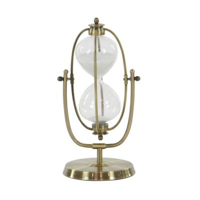Image showing  Metal Glam Timer, 6 in. x 13 in. x 6 in., Brass