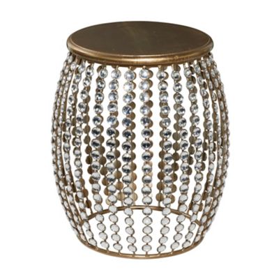 Image showing  Iron and Pine Glam Accent Table, Silver
