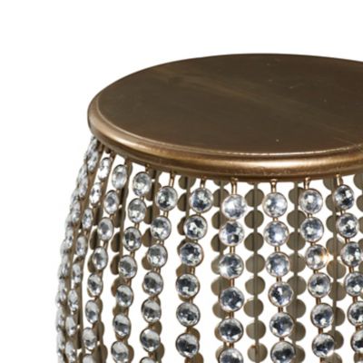 Image showing  Iron and Pine Glam Accent Table, Silver