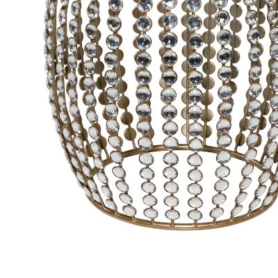 Image showing  Iron and Pine Glam Accent Table, Silver