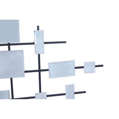 Image showing 6 th Harper & Willow Clear Glam Abstract Metal Wall Decor, 44 in. x 28 in.