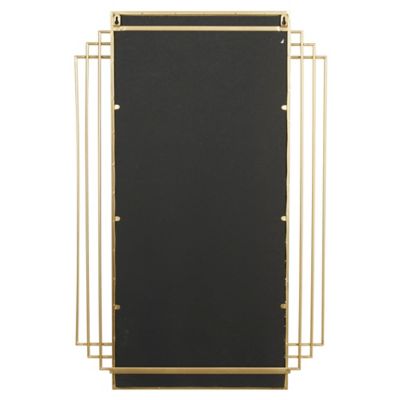 Image showing  Gold Metal Geometric Wall Mirror 24" x 2" x 36", 37325