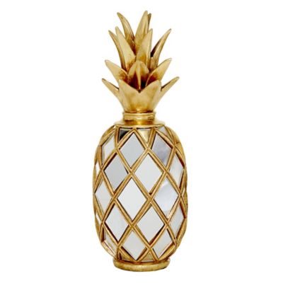 Image showing  Mirror Glam Decorative Pineapple, 15 in. x 5 in. x 5 in., Gold