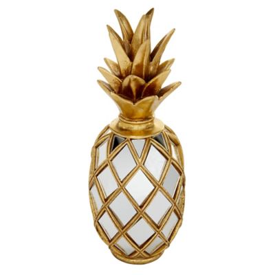 Image showing  Mirror Glam Decorative Pineapple, 15 in. x 5 in. x 5 in., Gold