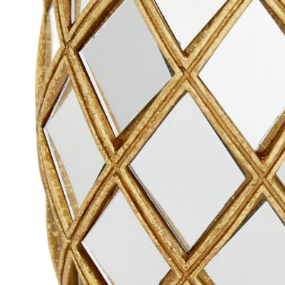 Image showing  Mirror Glam Decorative Pineapple, 15 in. x 5 in. x 5 in., Gold