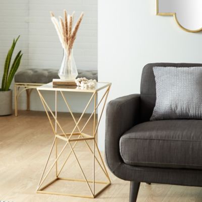 Harper & Willow Glam Metal Accent Table