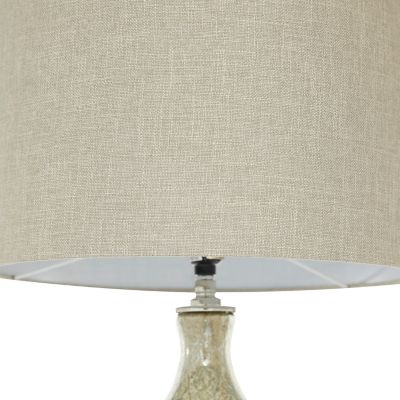 Image showing  Glass Table Lamp with Faux Mercury Glass Finish, 16 in. x 16 in. x 27 in., Silver