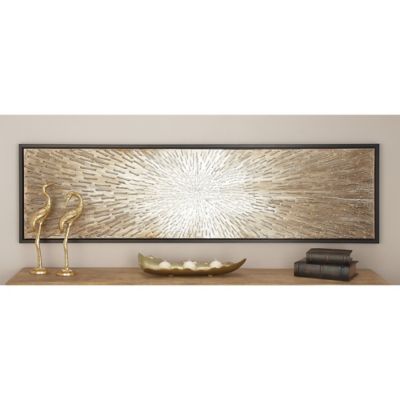 Image showing 6 th Harper & Willow Brown Glam Abstract Canvas Wall Art, 20 in. x 71 in.
