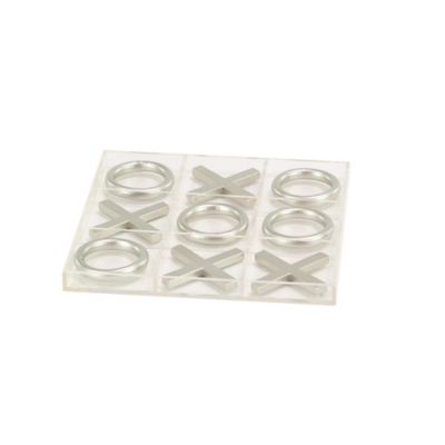 Image showing  Silver Acrylic and Metal Glam Game Set, 2 Players, For Ages 13+