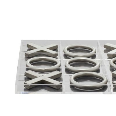 Image showing  Silver Acrylic and Metal Glam Game Set, 2 Players, For Ages 13+