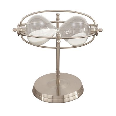 Image showing  Silver Metal Glam Sand Timer, 12 in. x 6 in. x 6 in.