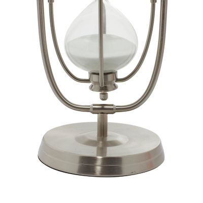 Image showing 5 th Harper & Willow Silver Metal Glam Sand Timer, 12 in. x 6 in. x 6 in.