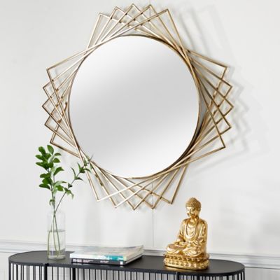 Harper & Willow Gold Glam Metal Wall Mirror, 42 In. X 42 In.